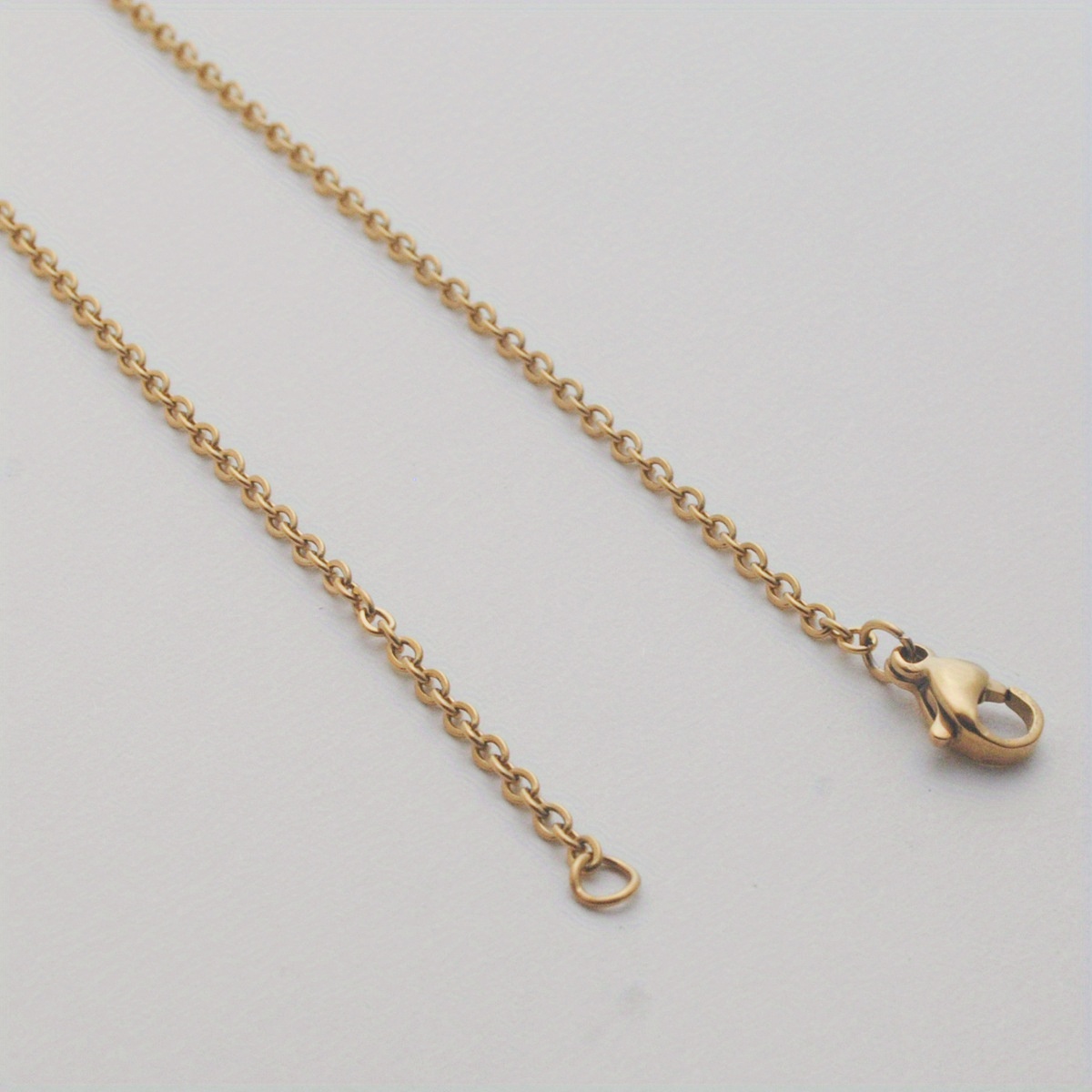 2MM Stainless Steel O Chain Cross Necklace Couple Necklace